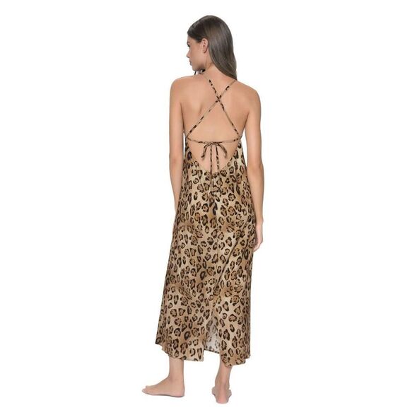 New. PQ leopard midi dress/coverup. XS/S. Retails 154 - Picture 3 of 10